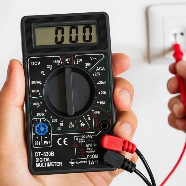 Multímetro Portátil Digital Display LCD - Preta