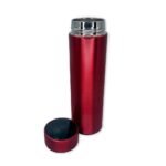 Garrafa Térmica Medidor Temperatura Digital Squeeze Portátil Vermelha - Imagem 2