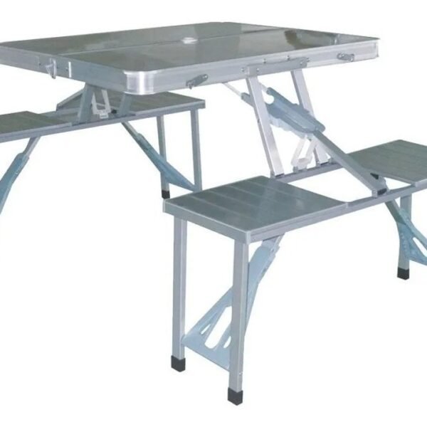 Mesa Dobrável com Banquetas Incorporadas
