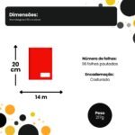 Caderno pequeno costurado Capa Dura  – Vermelho - Imagem 2