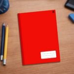 Caderno pequeno costurado Capa Dura  – Vermelho