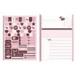 Caderno Universitário Feminino Capa Dura Sweet Cherry 80 folhas – Sortido
