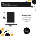 Caderno Universitário Kbum Preto 10 Matérias – 140 folhas - Imagem 3