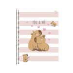 Caderno universitário Espiral 10 matéria Capivara com 160 Folhas - Sortido