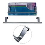 Suporte Porta Toalha De Banho Toalheiro Reto Aço Inox - Imagem 4