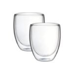 Conjunto 2 Copos Vidro Parede Dupla 250ml