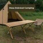 Mesa Dobrável Camping - Bege - Imagem 4