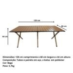 Mesa Dobrável Camping - Bege - Imagem 5