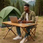 Mesa Dobrável Camping - Bege - Imagem 6