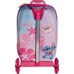 Mala Infantil Stitch e Angel 3D com Rodinhas - Multicolorida - Imagem 2