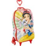Mala Infantil Branca de Neve 3D com Rodinhas - Multicolorida