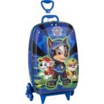 Mala Infantil Harry Patrulha Canina 3D com Rodinhas - Azul - Imagem 3