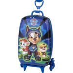 Mala Infantil Harry Patrulha Canina 3D com Rodinhas - Azul - Imagem 2