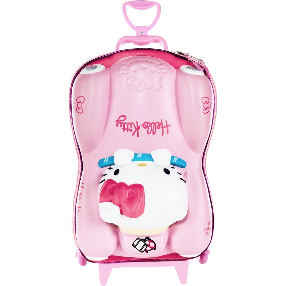 15475881956-mala-infantil-hello-kitty-3d-com-rodinhas-rosa-imagem-1.jpg Mala Infantil Hello Kitty 3D com Rodinhas - Rosa - Imagem 1