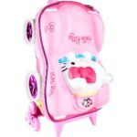 Mala Infantil Hello Kitty 3D com Rodinhas - Rosa - Imagem 4