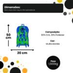 Mala Infantil Hot Wheels 3D com Rodinhas - Multicolorida - Imagem 6