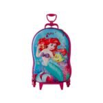 Mala Infantil Pequena Sereia 3D com Rodinhas - Verde - Imagem 3