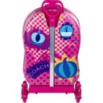 Mala Infantil Princesa Cinderela 3D com Rodinhas - Rosa - Imagem 2