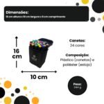 Estojo com 24 Canetas de Colorir Hidrográficas - Imagem 4