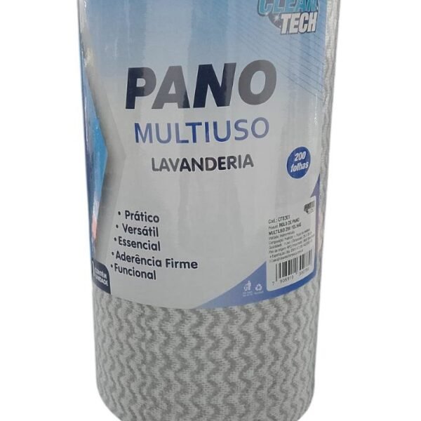 Rolo de Pano Multiuso Lavanderia 200 Folhas