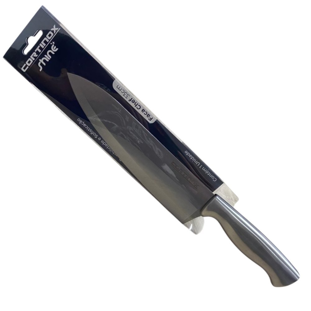 15479858681-faca-chef-shine-33-cm-em-a-o-inox-imagem-2.jpg Faca Chef Shine 33 cm em Aço Inox - Imagem 1