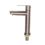 Torneira de Mesa Retro Para Lavatório - Inox Escovada - Imagem 2