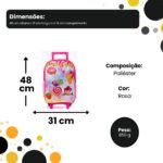 Mochila de Rodinhas Infantil Sweeties - Rosa - Imagem 2