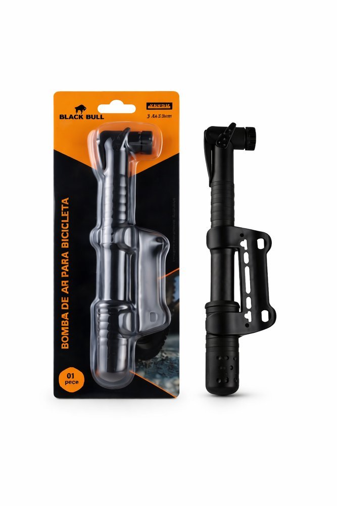 15491514543-bomba-de-ar-port-til-para-bicicleta-preta-imagem-3.jpg Bomba de Ar Portátil para Bicicleta - Preta - Imagem 1