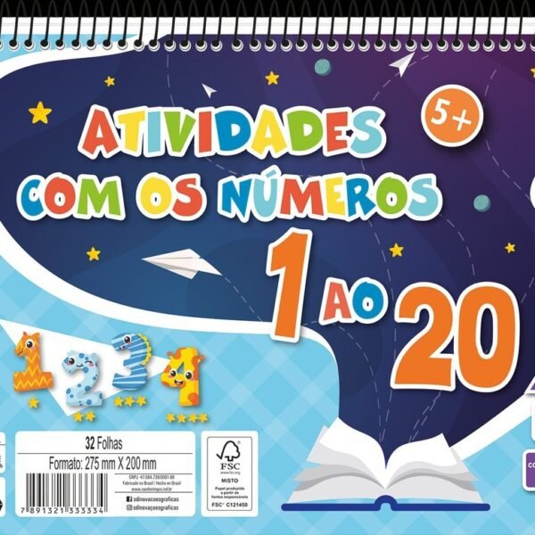 Caderno de Atividades Com Números 32 Folhas