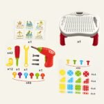 Mesa Criativa Educativa de Montagem com Acessórios