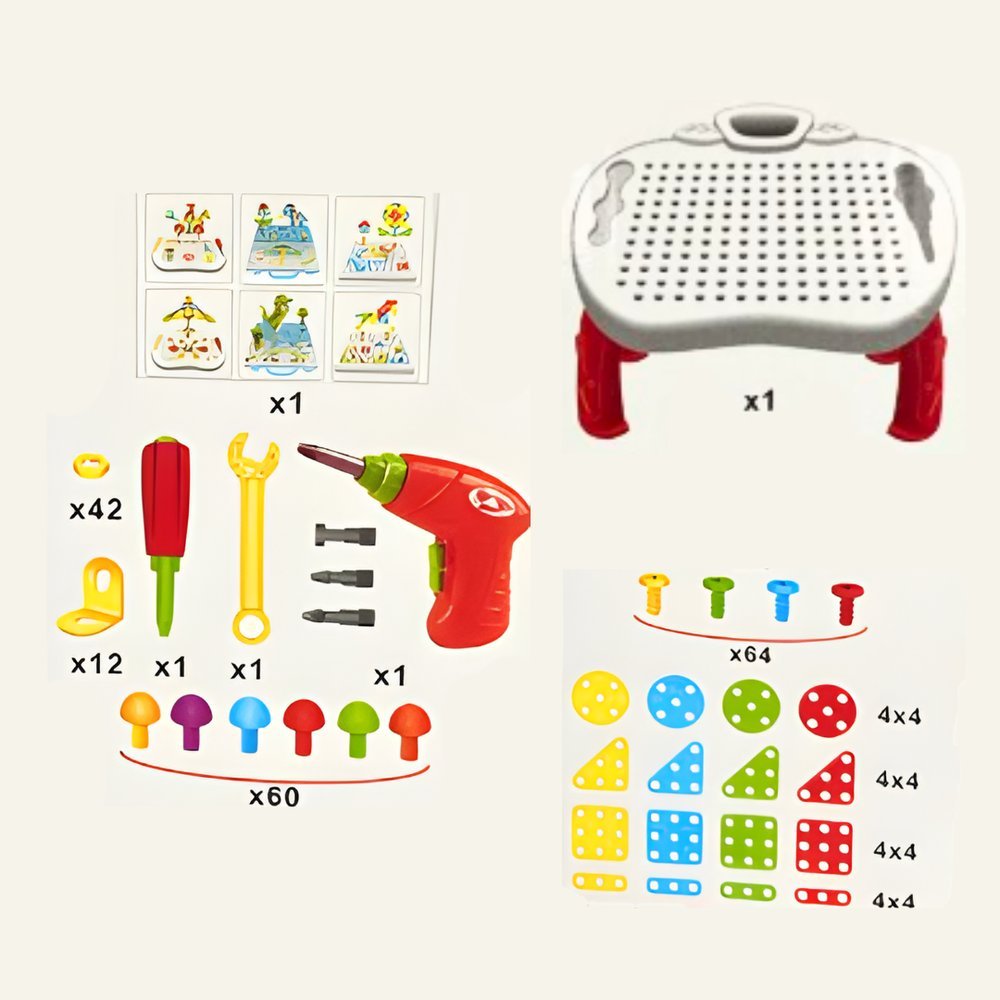 15491561609-mesa-criativa-educativa-de-montagem-com-acess-rios-imagem-4.jpg Mesa Criativa Educativa de Montagem com Acessórios - Imagem 1