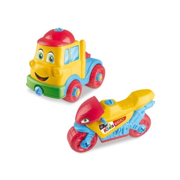 Kit Moto e Caminhão de Brinquedo Multicolorido