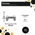 Banquinho Auxiliar Para Vaso Sanitário - Branca - Imagem 2