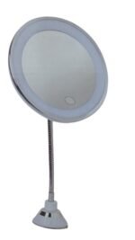 Espelho de Mesa Redondo Para Maquiagem LED com USB - Branca - Imagem 2