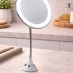 Espelho de Mesa Redondo Para Maquiagem LED com USB - Branca