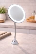 Espelho de Mesa Redondo Para Maquiagem LED com USB - Branca