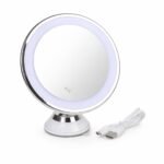 Espelho de Mesa Redondo LED para Maquiagem Com USB - Branca