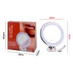 Espelho de Mesa Redondo LED para Maquiagem Com USB - Branca - Imagem 2