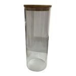 Pote de Hermetico Vidro Borossilicato Liso com Tampa de Bambu 1,8L - Imagem 2