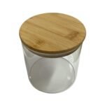 Pote de Hermetico Vidro Borossilicato Liso com Tampa de Bambu 800ml - Imagem 2