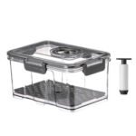 Pote Hermético com Bomba de Vácuo 2L - Cinza - Imagem 3