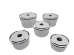 Conjunto 5 Potes Herméticos de Plástico Com Tampa - Imagem 4