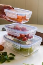 Pote Hermético de Borossilicato Retangular com Tampa 640ml