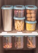 Kit 3 Potes Herméticos com Tampa e Suporte - Verde - Imagem 2