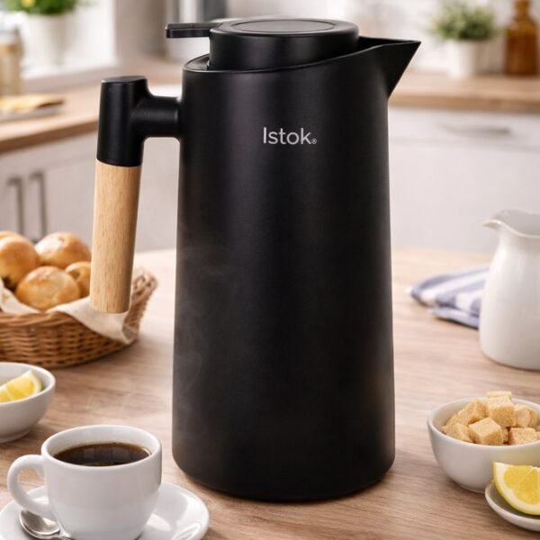 Garrafa Térmica Amsterdã com Cabo de Madeira 1 Litro - Sortida