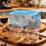 Conjunto Dois Copos Café Borossilicato Love Coração 90ml - Imagem 3